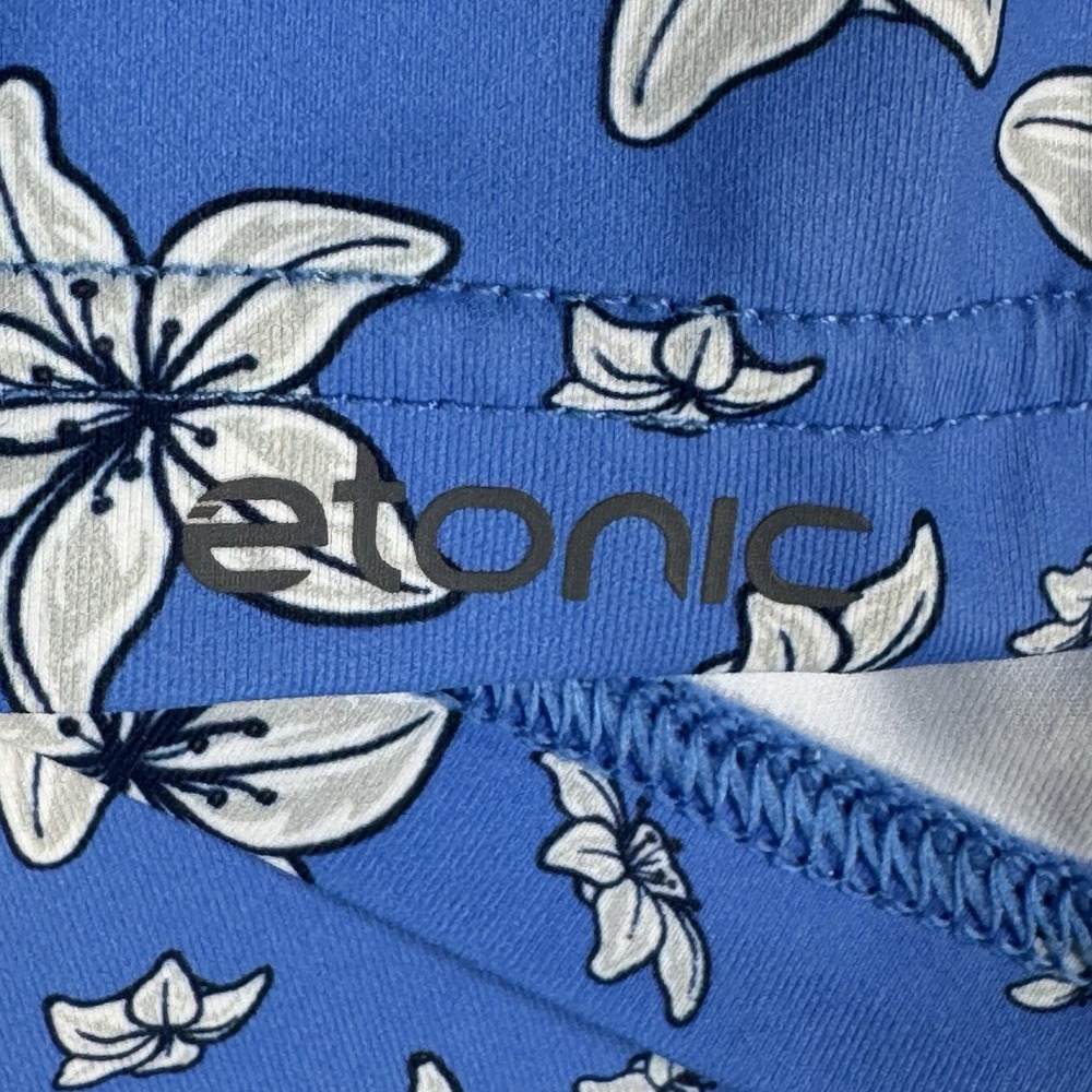 Etonic Golf Polo Mens size XL Floral All Over Print Performance Preppy Dry-fit - Picture 8 of 12
